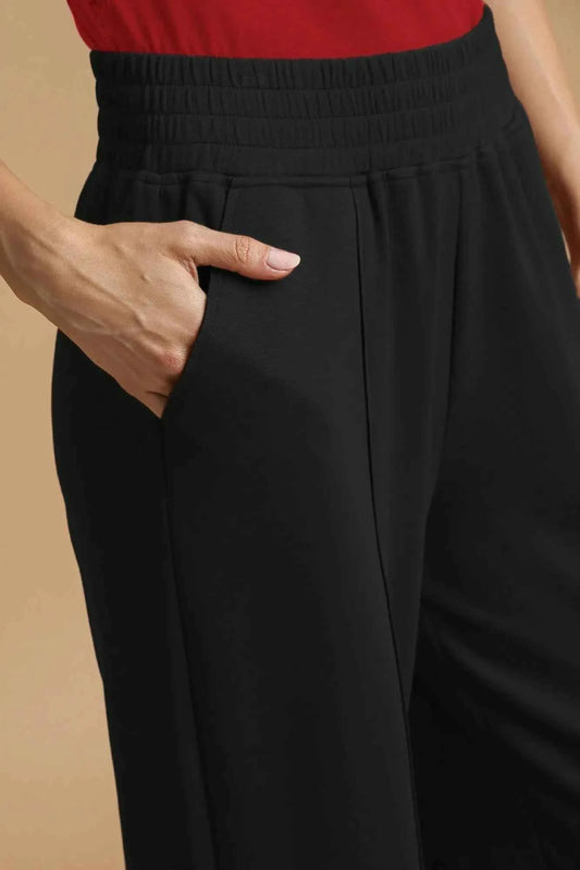 Umgee Drawstring Jogger Pants with Front Seam Detail
