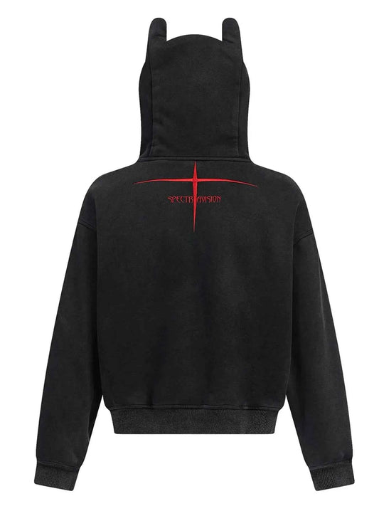Men's Devil Horn Zip-Up Hoodie