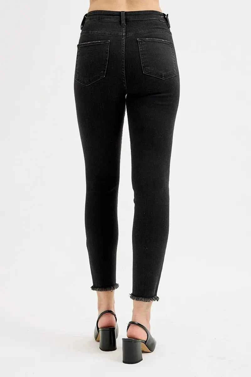 RISEN Full Size Tummy Control High Rise Adjustable Waist Skinny Jeans Plus Size