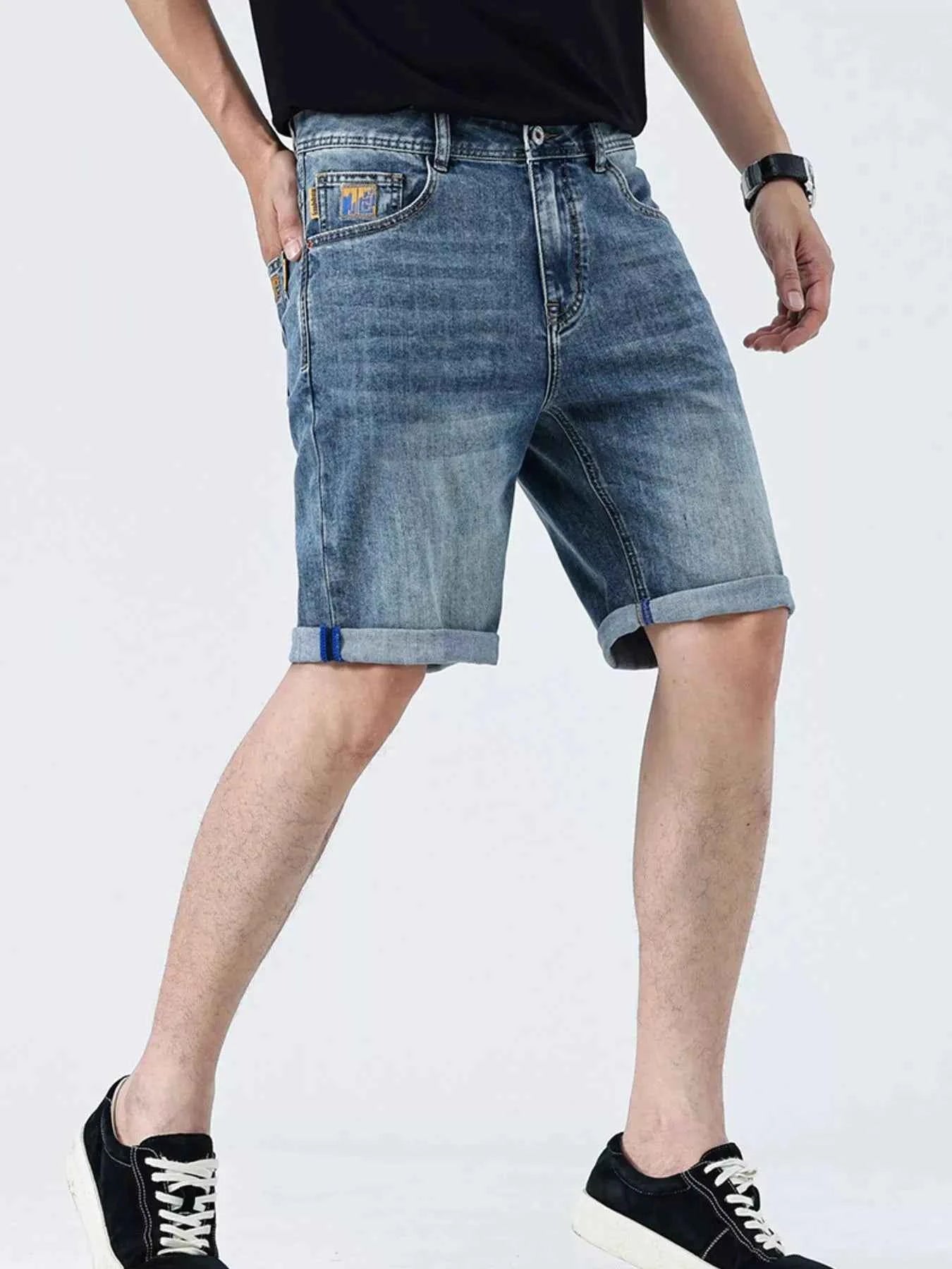 Men's Washed Loose Fit Denim Shorts