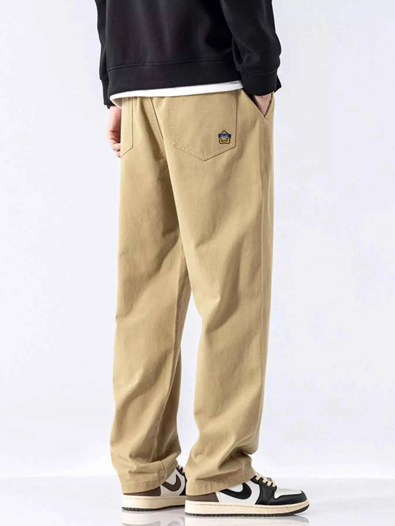 Men's Full Size Casual Loose-Fit Drawstring Pants Plus Size