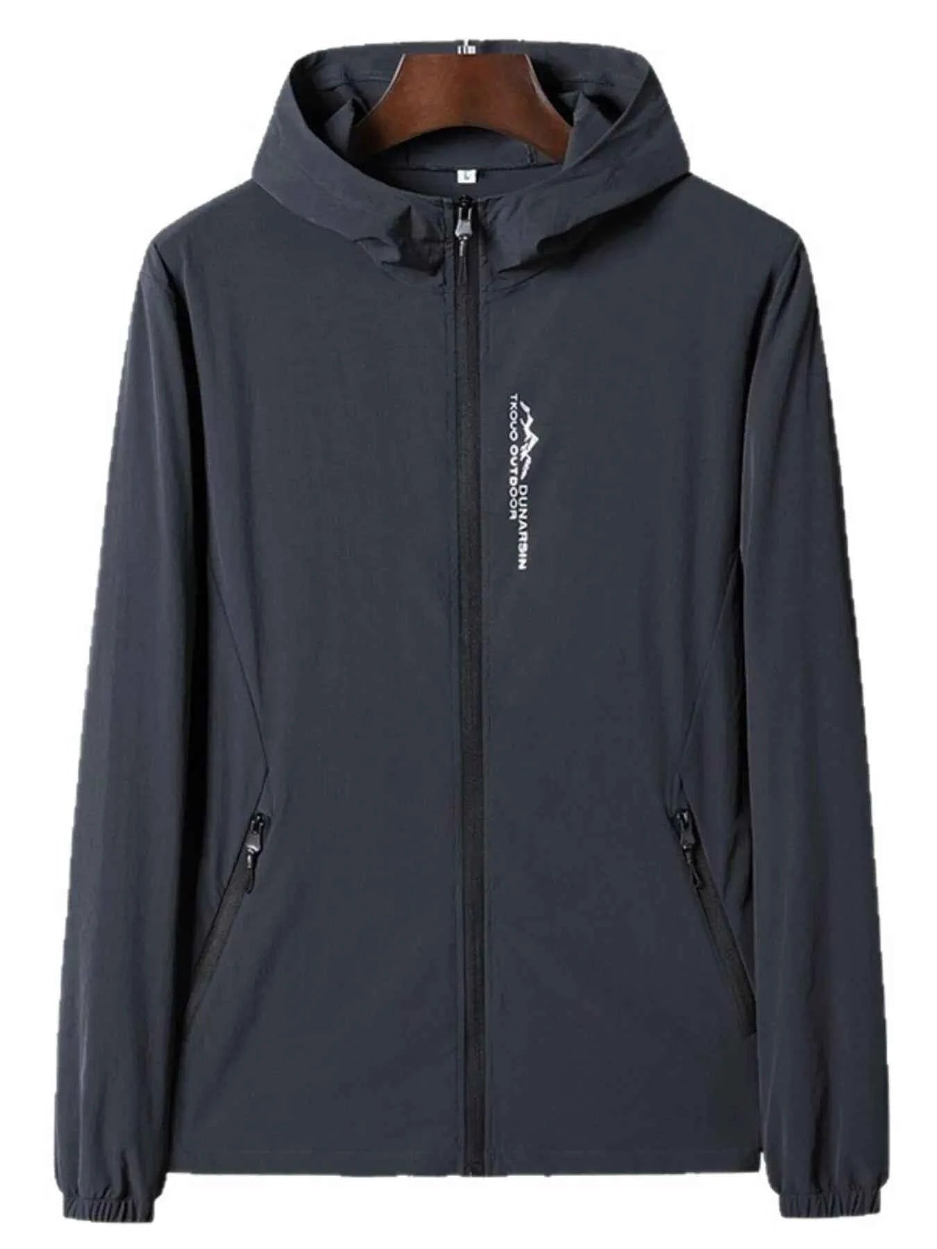 Men's Plus Size Zip Up Long Sleeve Hooded Jacket