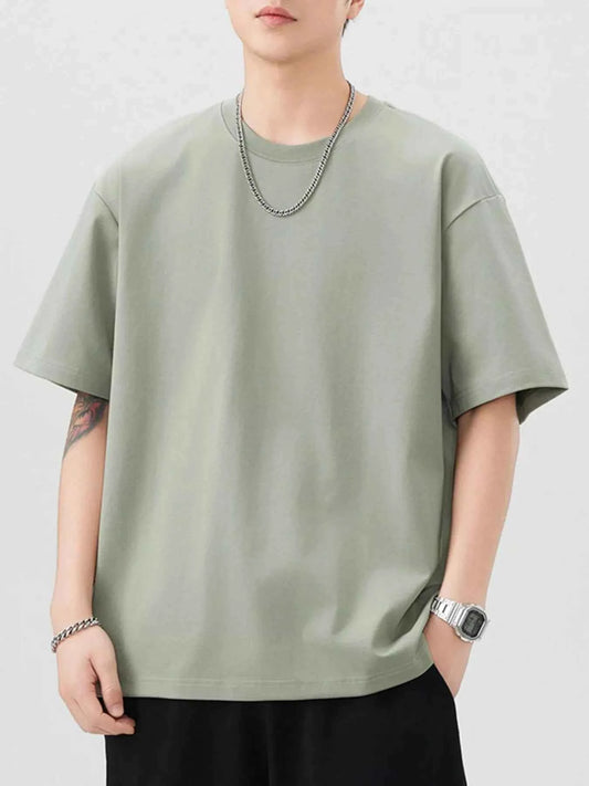 Men's Plus Size Round Neck Short Sleeve T-Shirt