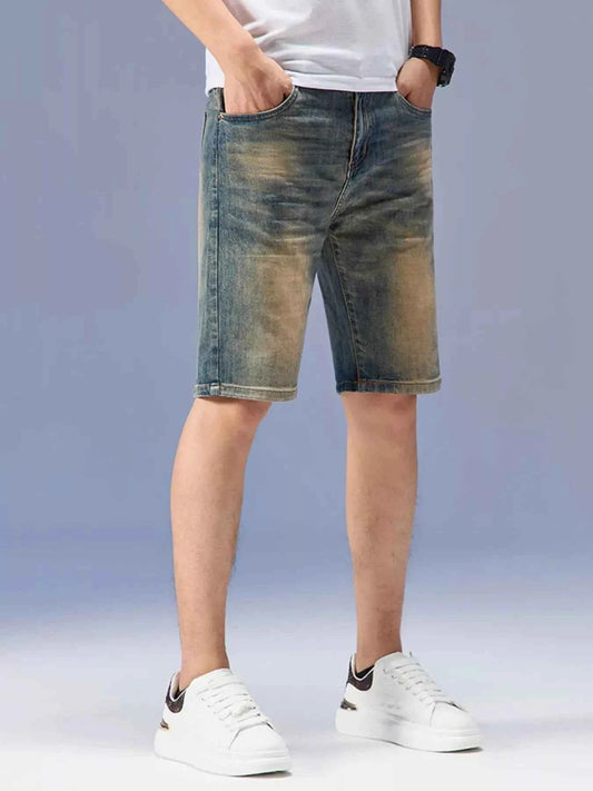 Men's Washed Denim Shorts