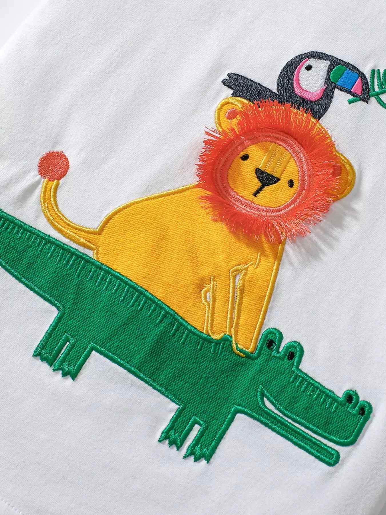 Children's Animal Round Neck T-Shirt