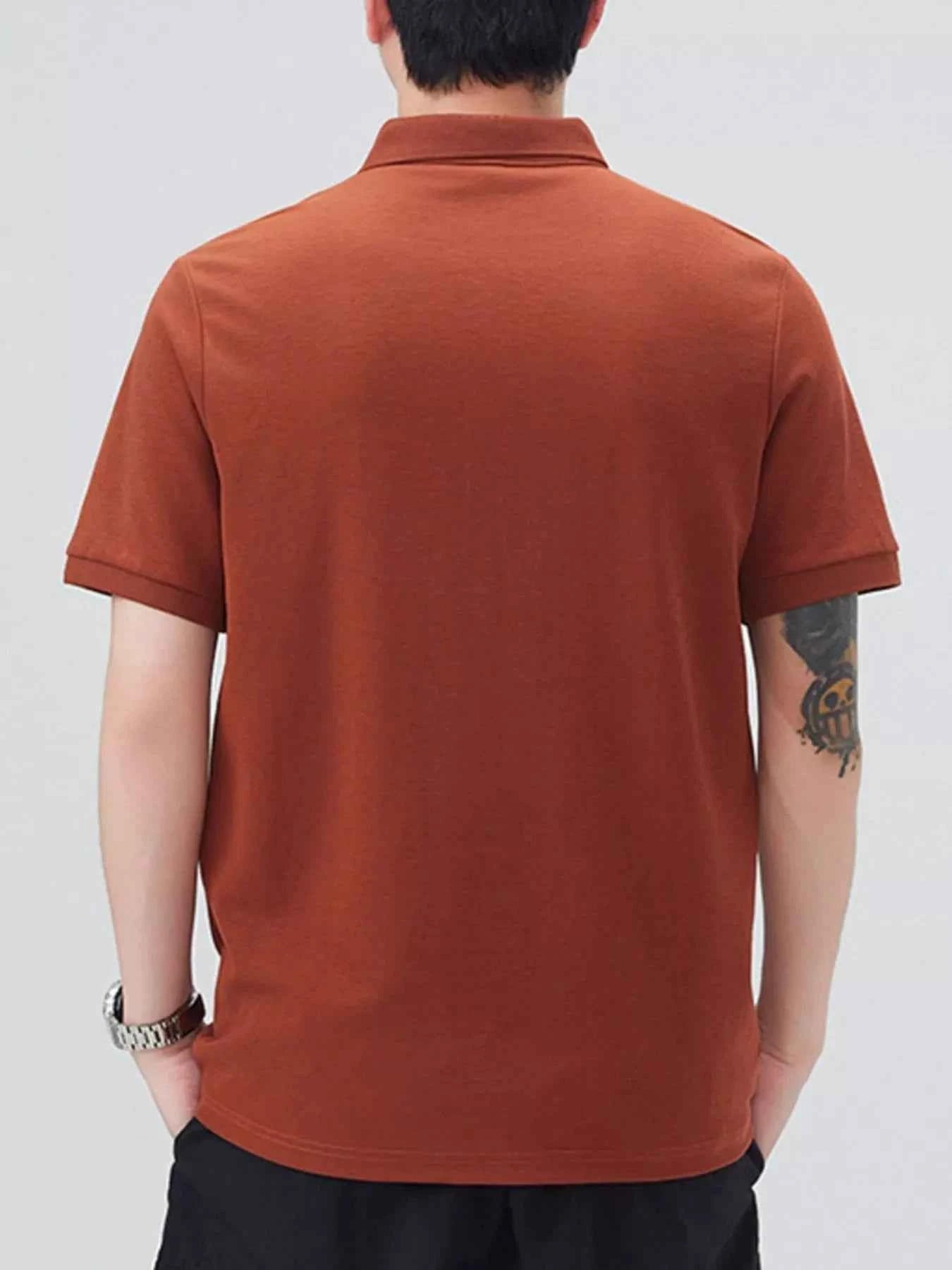 Men's Plus Size Button Detail Short Sleeve Polo