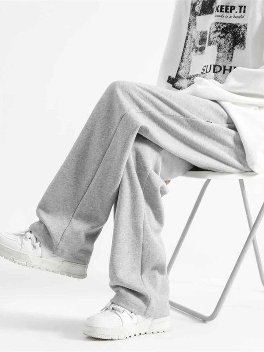 Men's Full Size Casual Loose-Fit Drawstring Sweatpants Plus Size