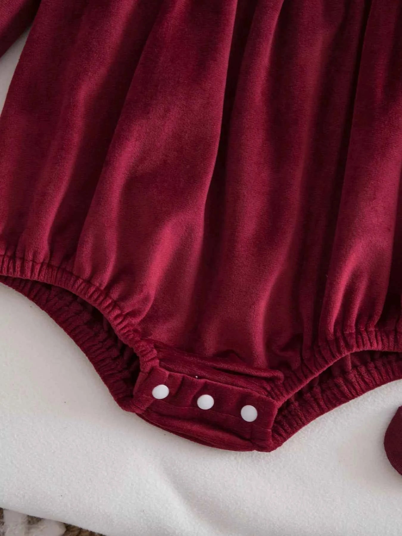 Children's Christmas Velvet Bodysuit and Socks Set