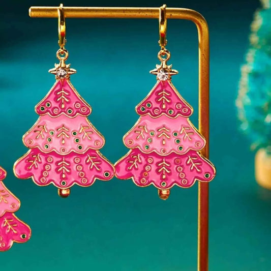 Christmas Tree Dangle Earrings