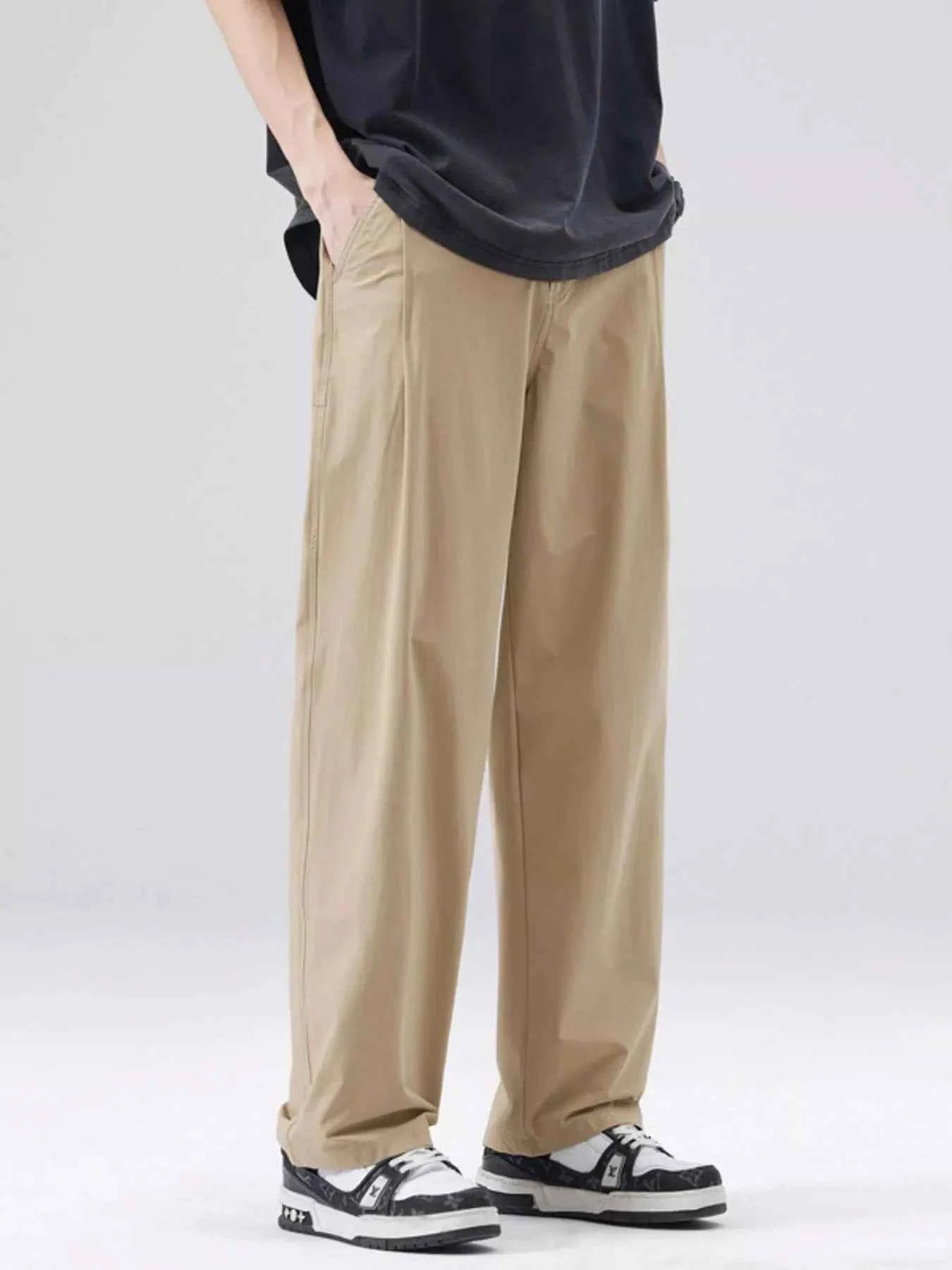 Men's Full Size Basic Style Wide Leg Pants Plus Size