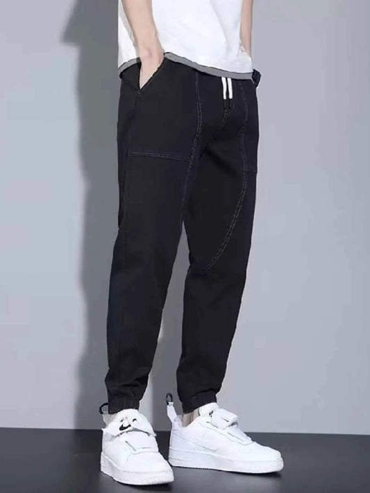 Men's Full Size Casual Loose Fit Denim Joggers Plus Size