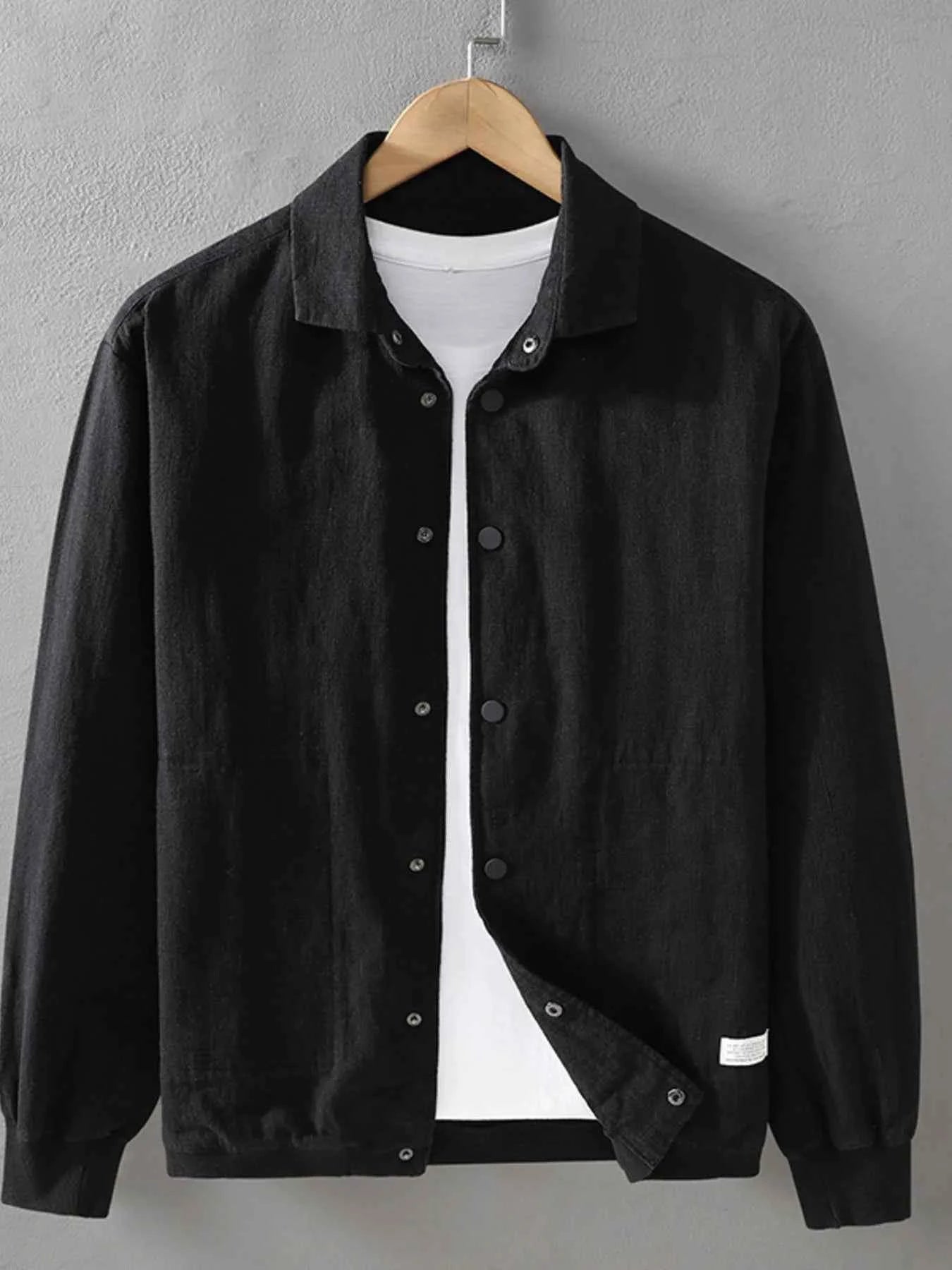 Men's Plus Size Button Up Long Sleeve Shacket