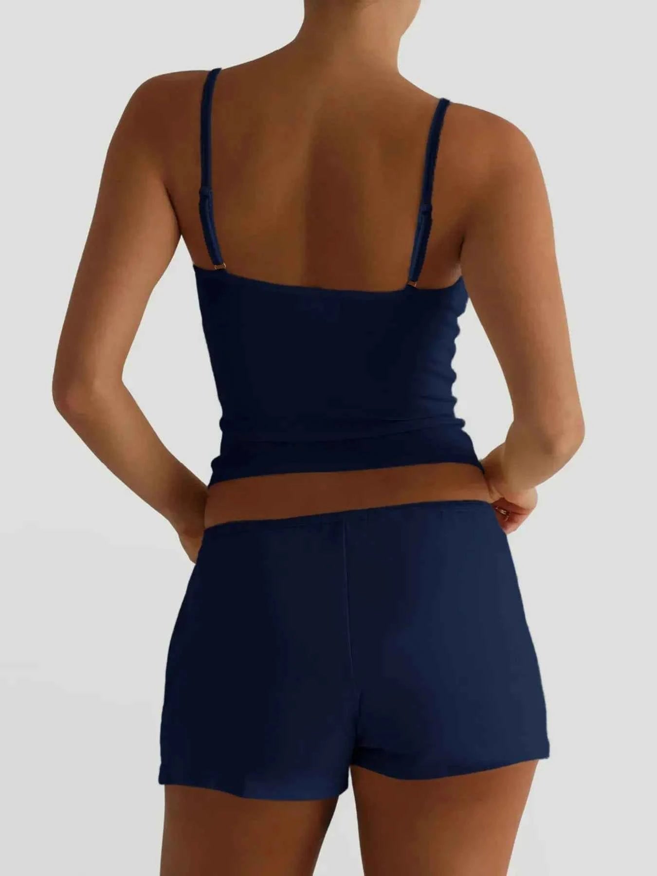 V-Neck Cami and Shorts Set