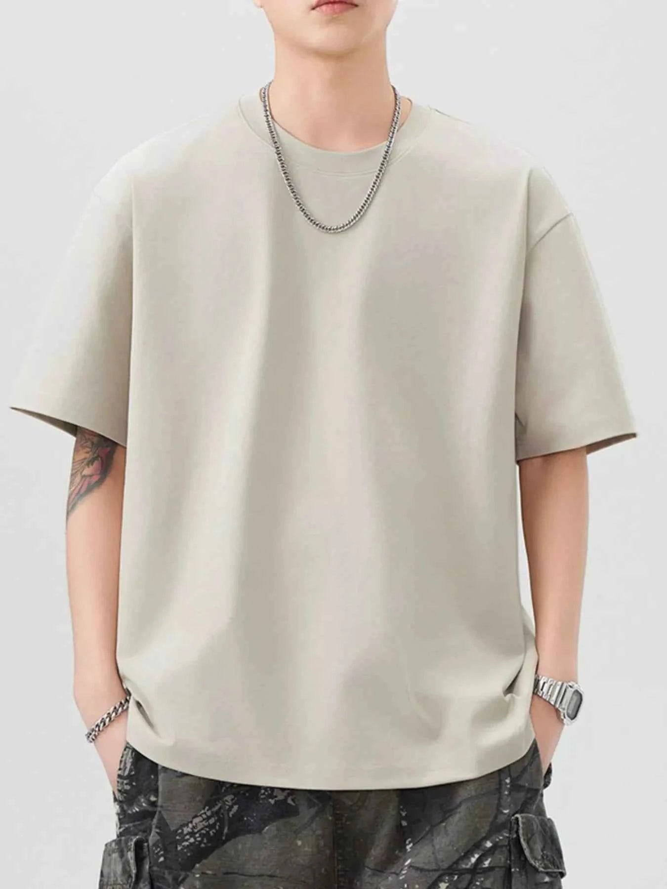Men's Plus Size Round Neck Short Sleeve T-Shirt