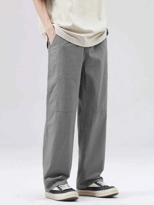 Men's Full Size Casual Relaxed Fit Wide Leg Pants Plus Size