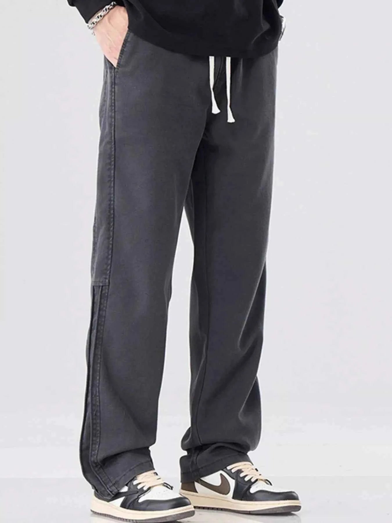 Men's Plus Size Casual Drawstring Loose Fit Pants