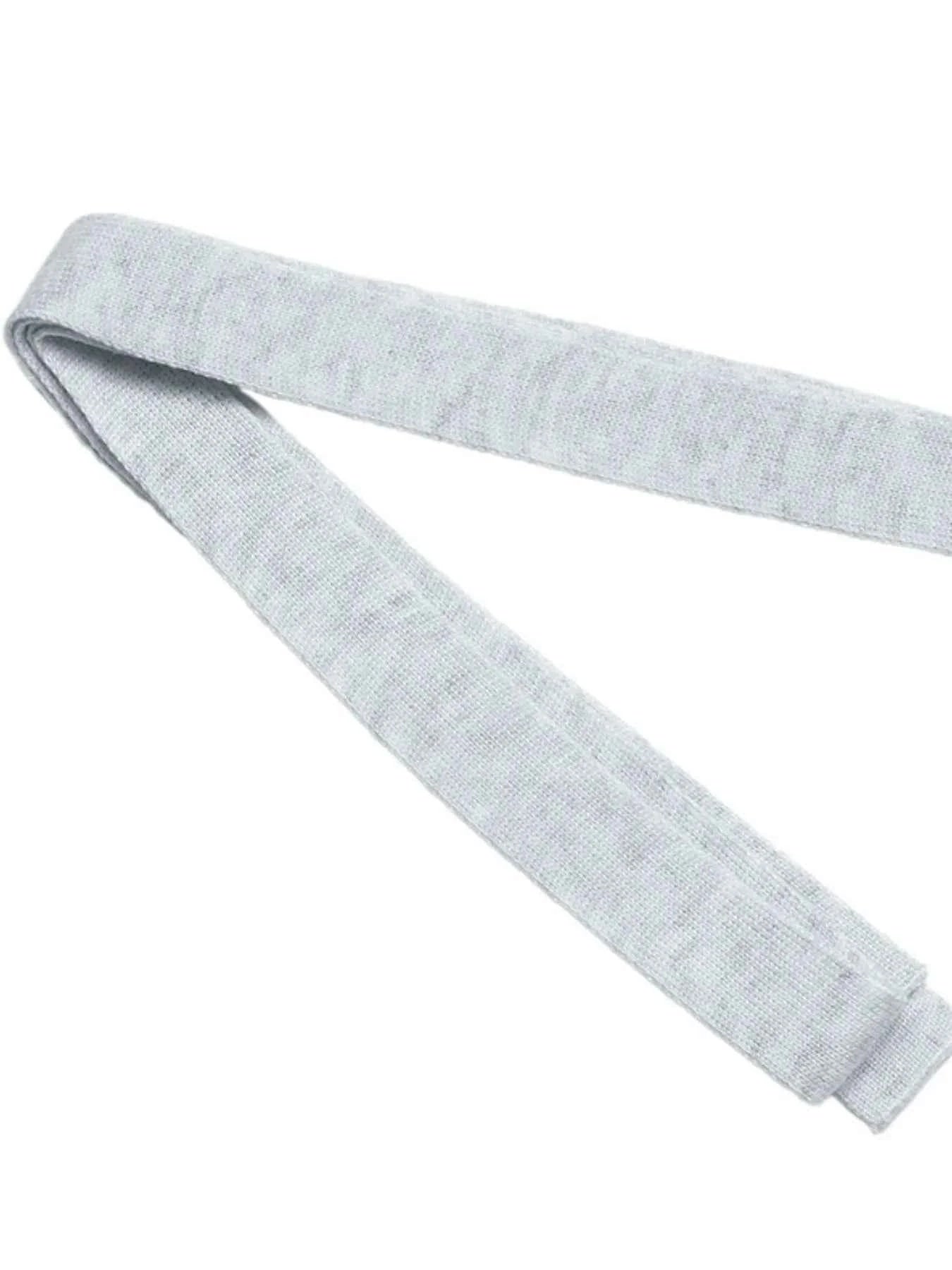 Striped Trim Tie Waist Sweater Dress