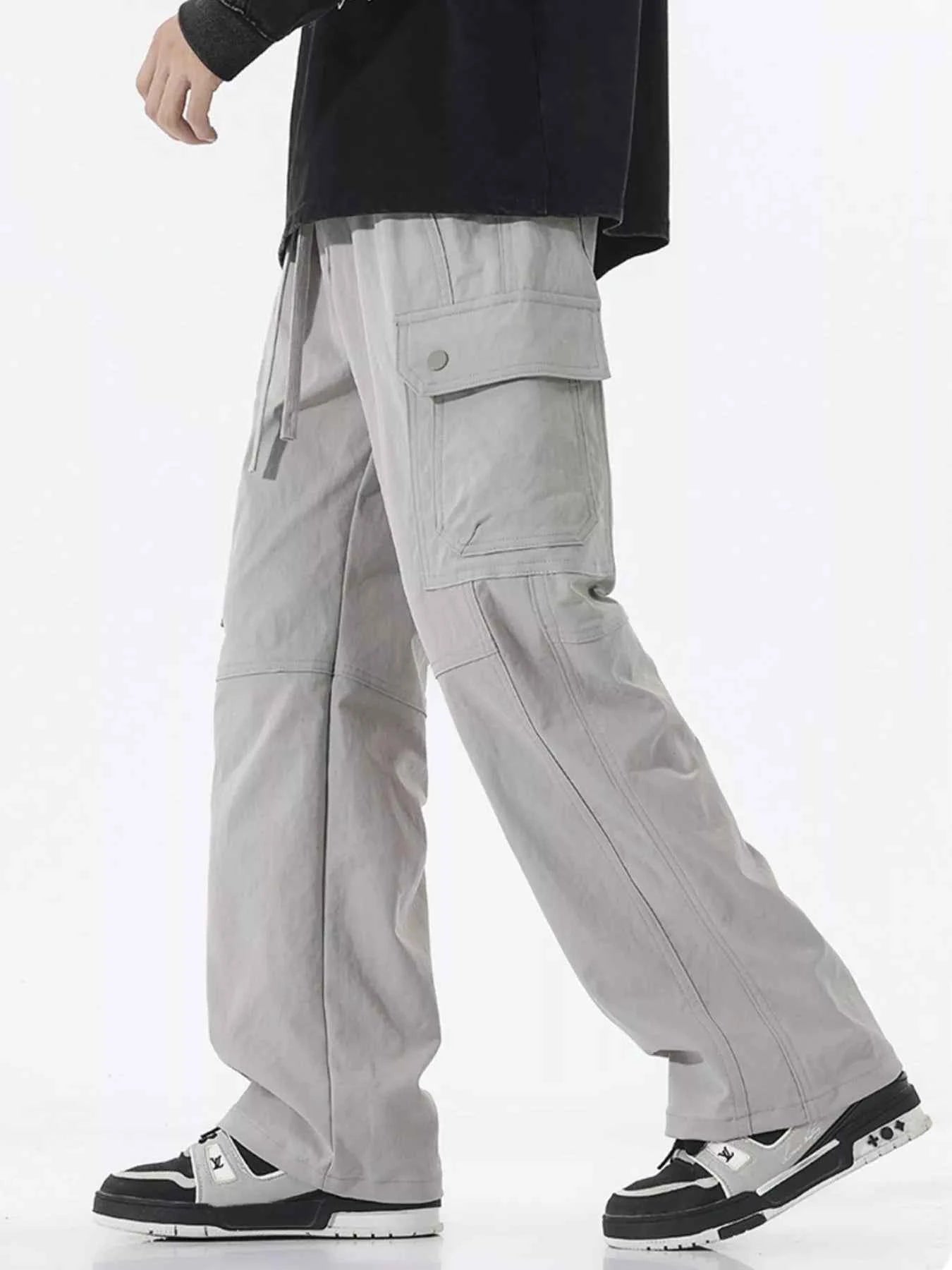 Men's Full Size Multi-Pocket Cargo Utility Pants Plus Size
