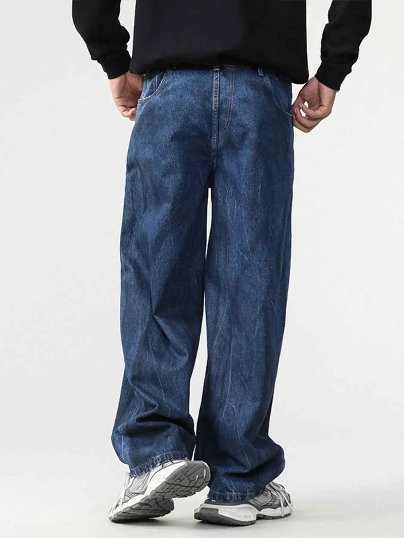 Men's Washed Wide Leg Baggy Jeans