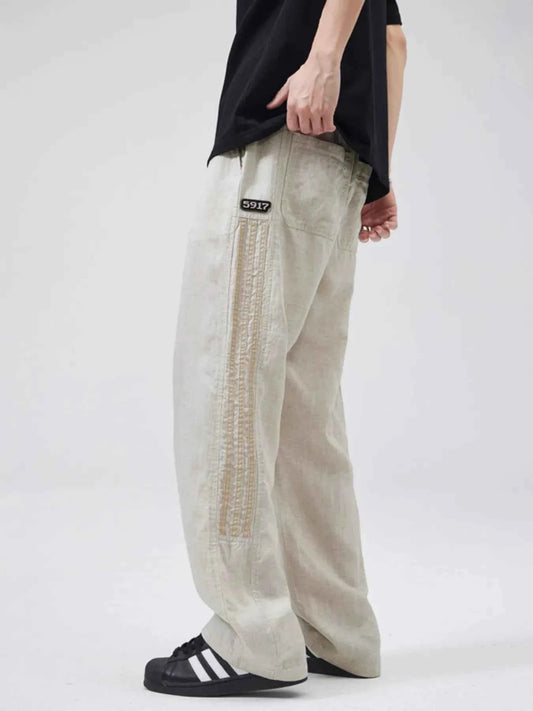 Men's Full Size Drawstring Wide Leg Pants Plus Size