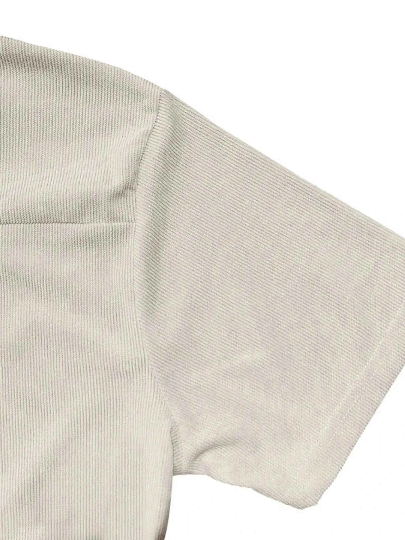 Men's Full Size Quarter Zip Short Sleeve Polo and Pants Set Plus Size