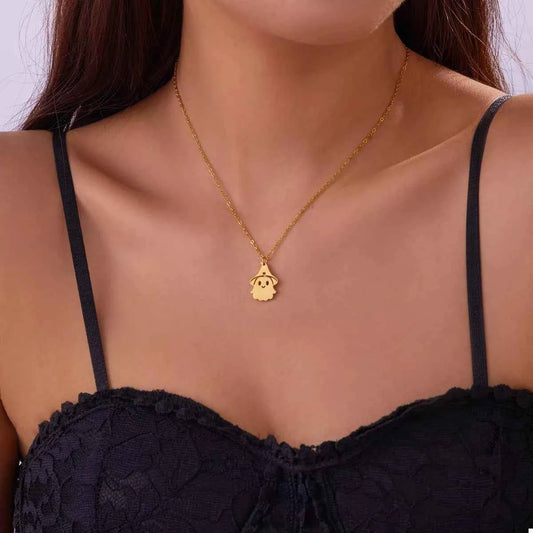 Halloween Ghost Pendant Necklace