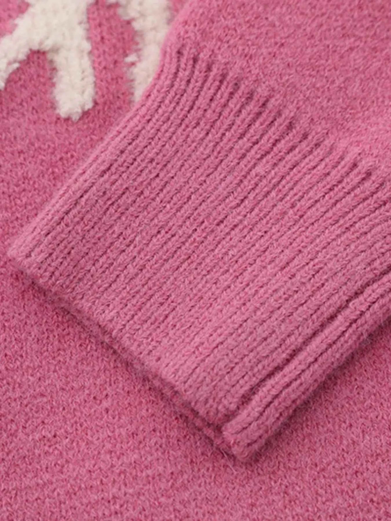 Men's Letter Round Neck Long Sleeve Sweater