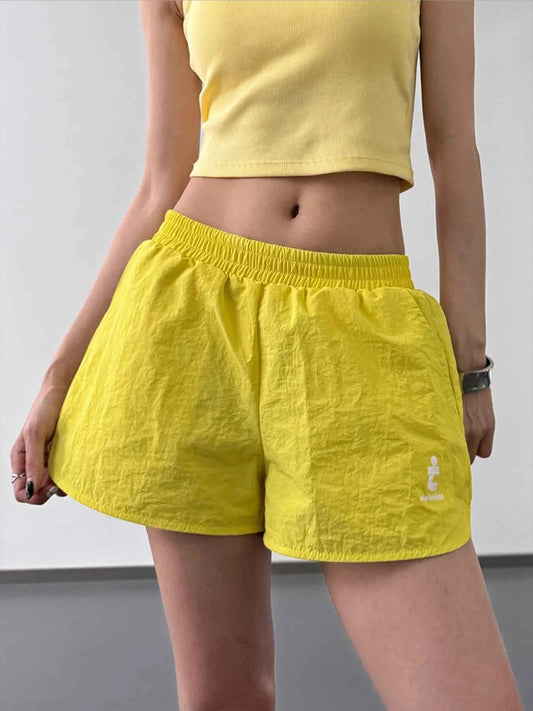 Elastic Waist Cotton Linen Shorts