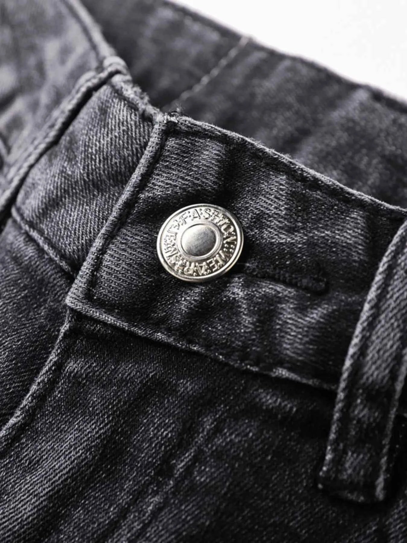 Men's Distressed Slim Fit Ripped Jeans
