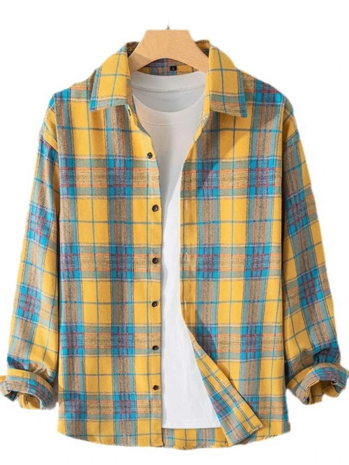 Men's Plus Size Button Up Long Sleeve Shirt