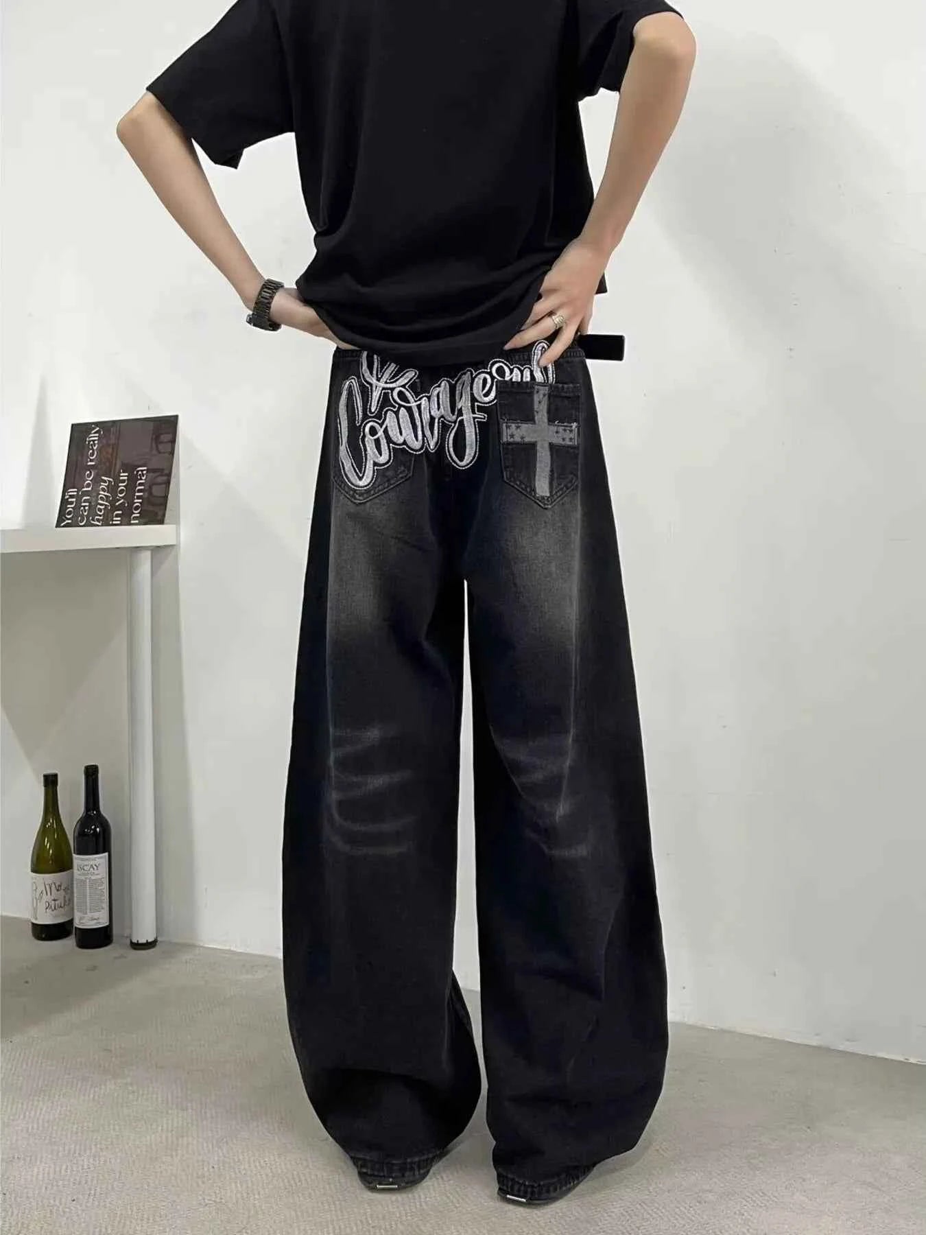 Men's Full Size Wide Leg Jeans Plus Size