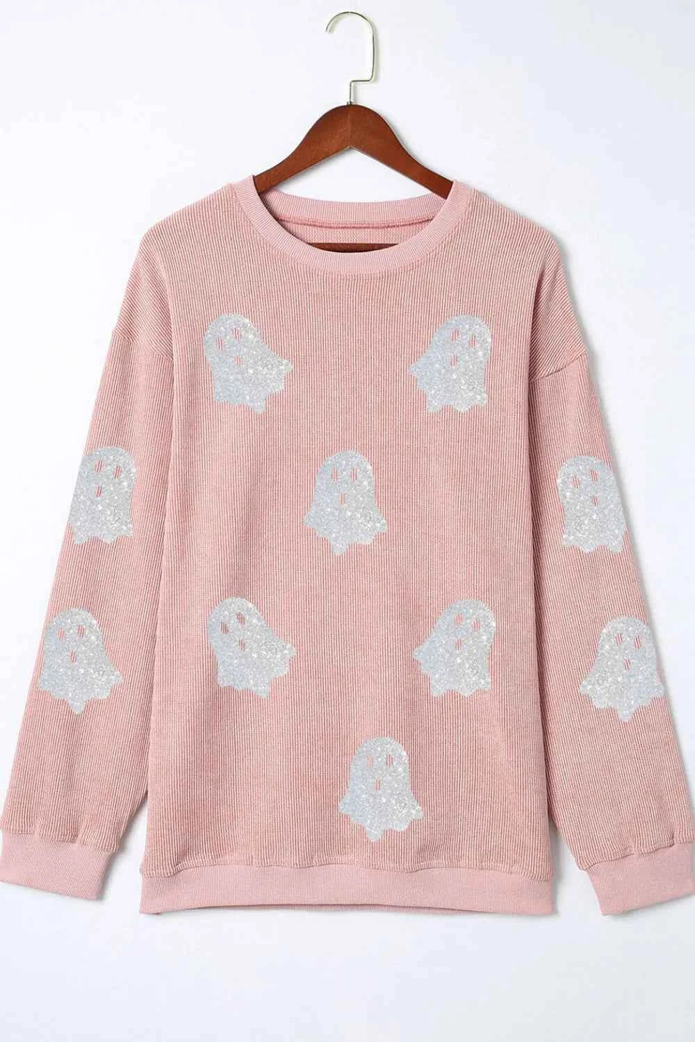 Ghost Round Neck Oversized Sweatshirt