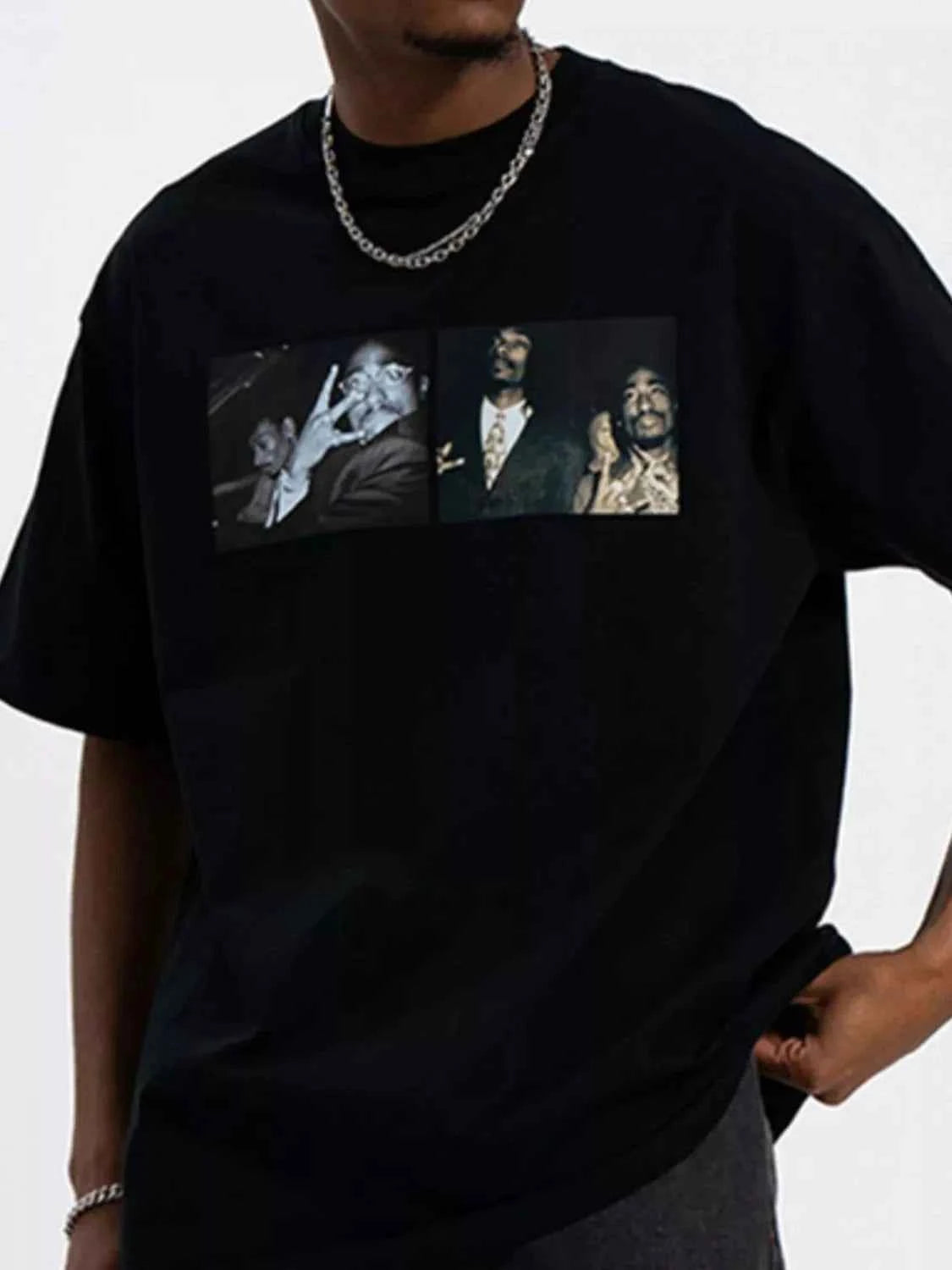 Men's Basic Style Round Neck Graphic T-Shirt