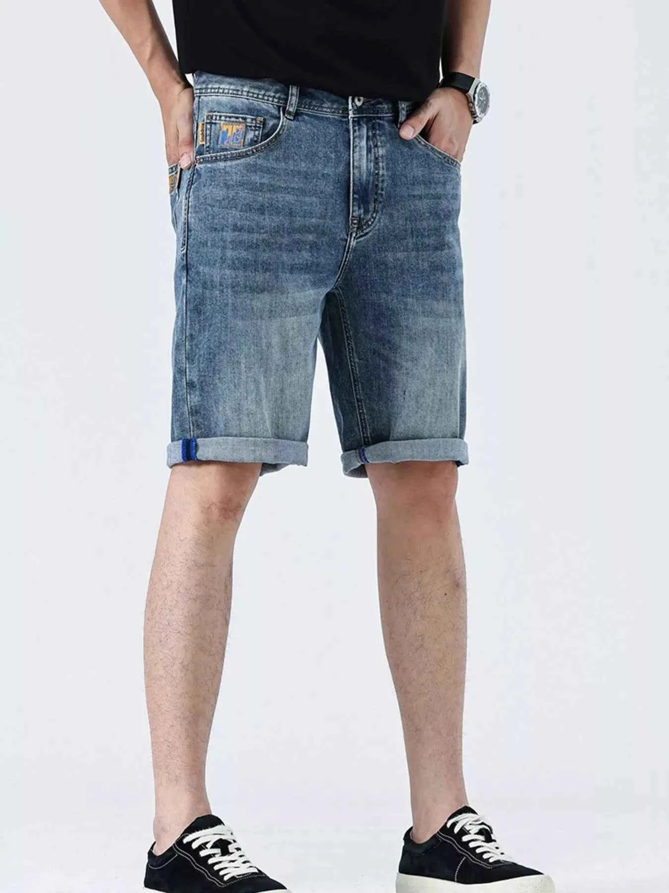 Men's Washed Loose Fit Denim Shorts