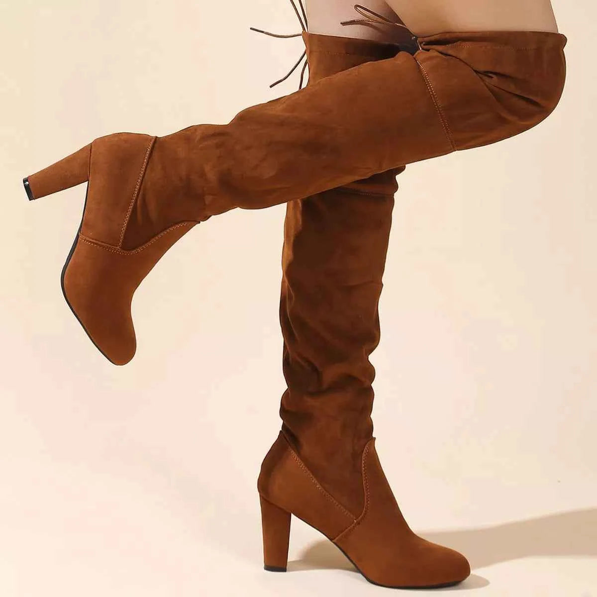 Over-the-Knee High Heel Boots