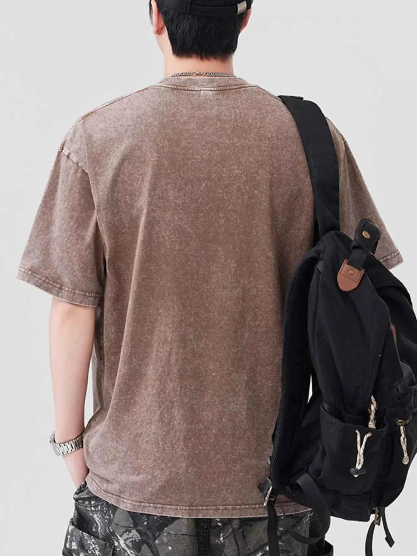 Men's Graphic Round Neck Short Sleeve T-Shirt