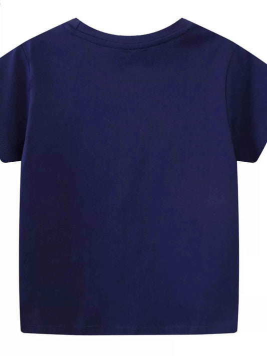 Children's Dinosaur Skeleton Crew Neck Short Sleeve T-Shirt