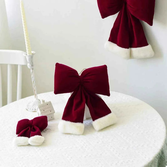 Christmas Velvet Bow Hanging Ornament