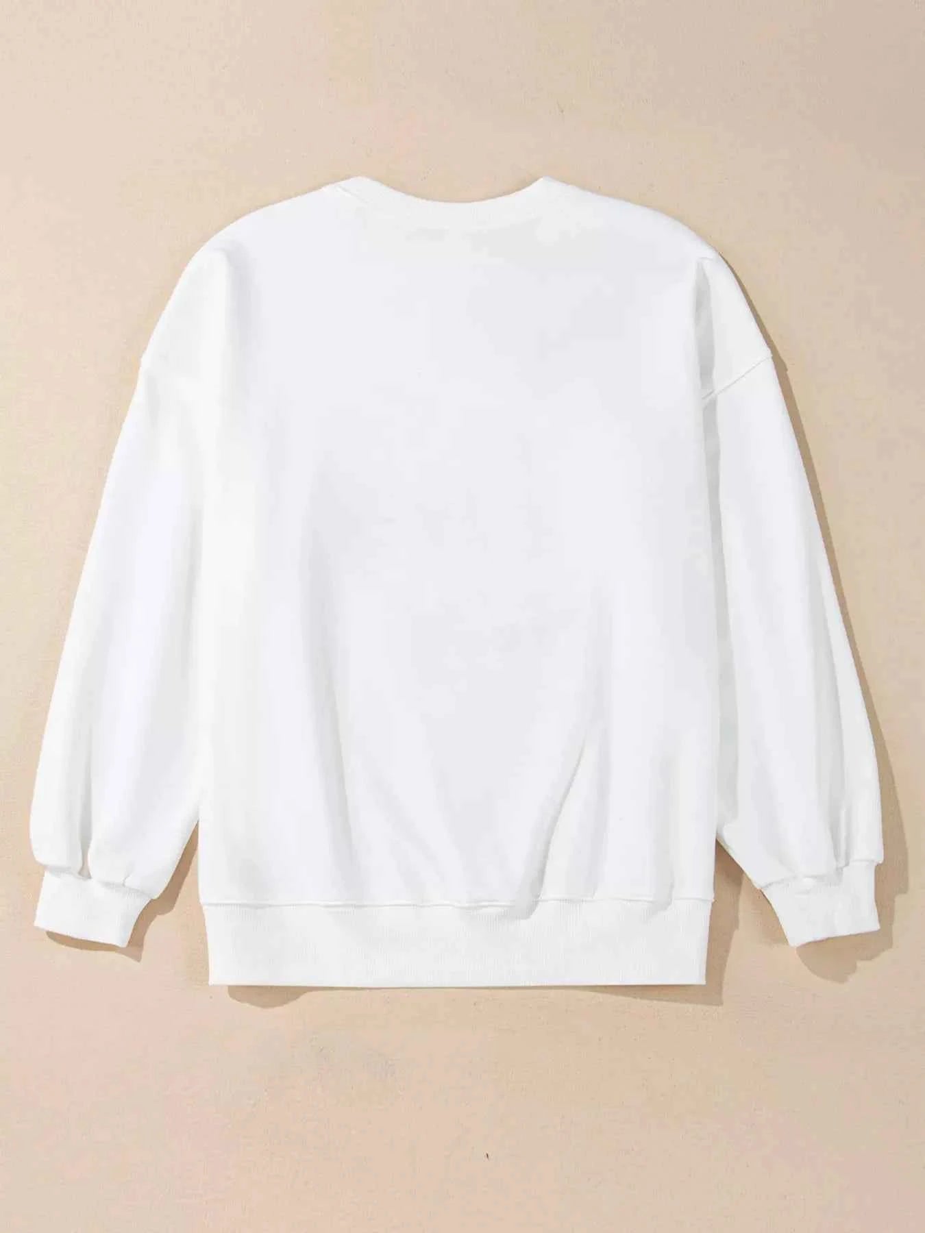 Halloween Pumpkin Patched Pattern Long Sleeve Sweatshirt
