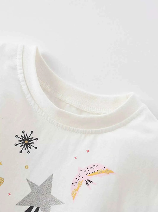 Children's Christmas Tree Graphic Long Sleeve T-Shirt