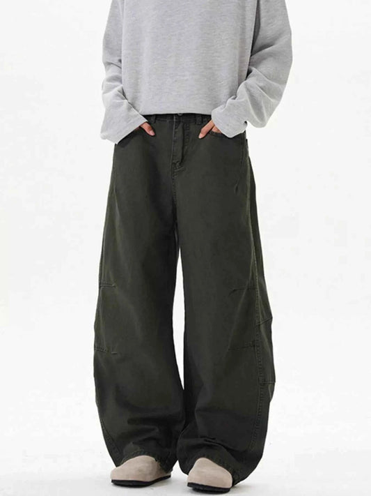 Men's Wide Leg Pocketed Pants