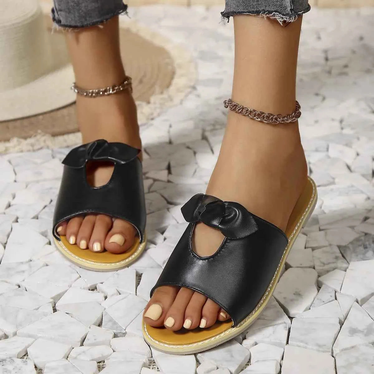 Casual Open Toe Cutout Detail Sandals