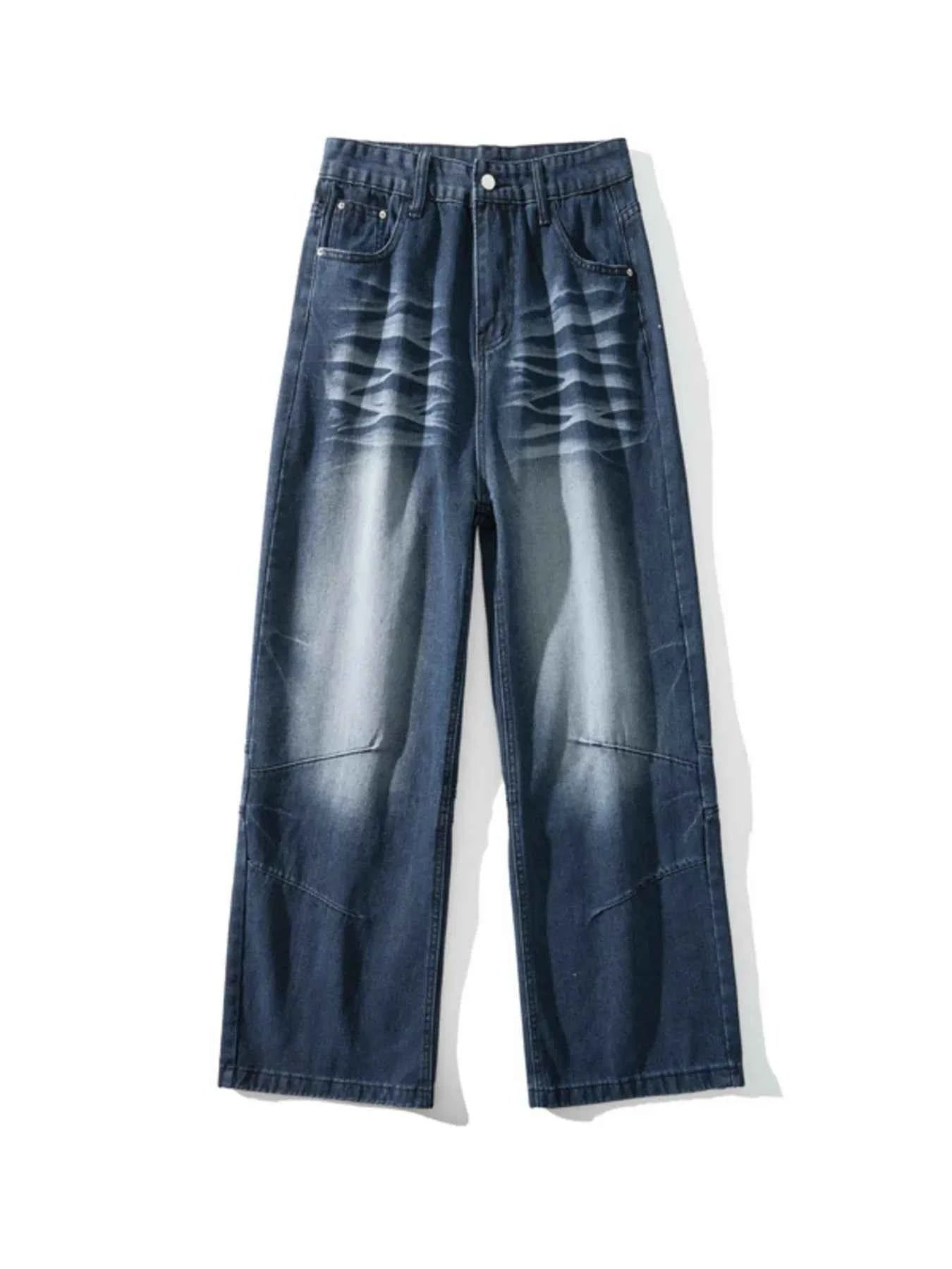 Men's Vintage Wash Wide Leg Jeans
