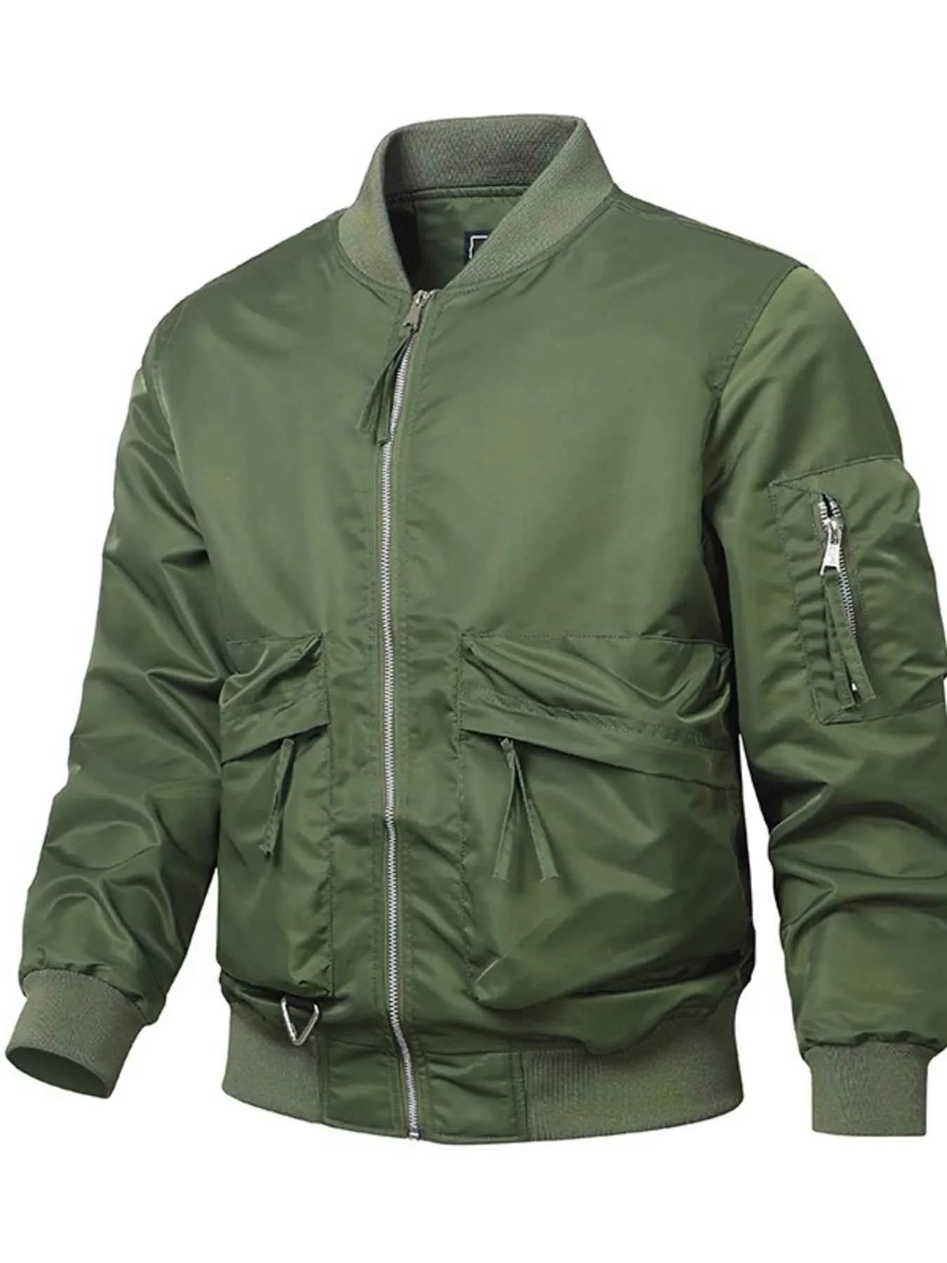 Men's Plus Size Zip Up Long Sleeve Jacket