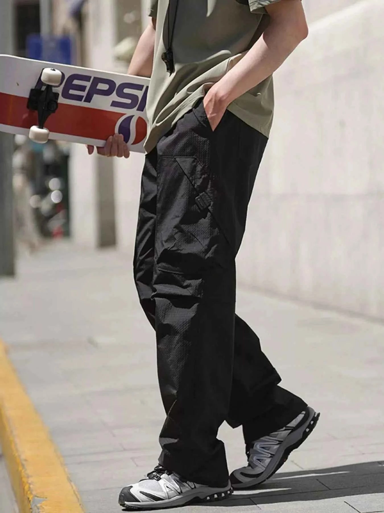 Men's Drawstring Wide Leg Pants