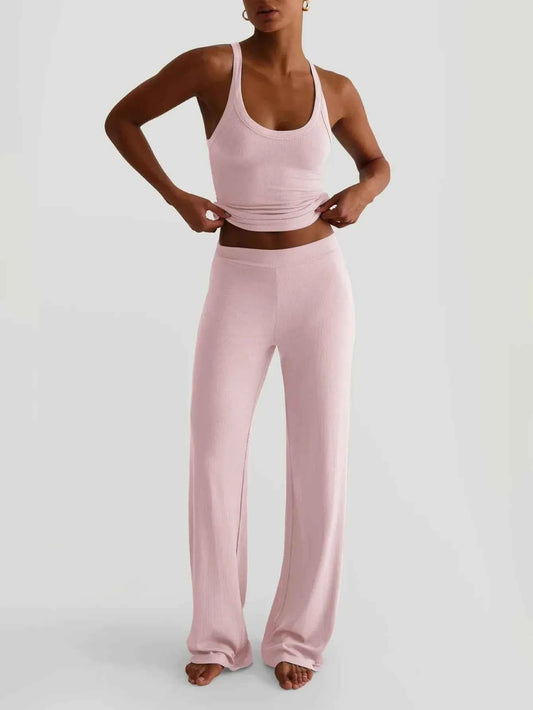 Scoop Neck Tank and Pants Set