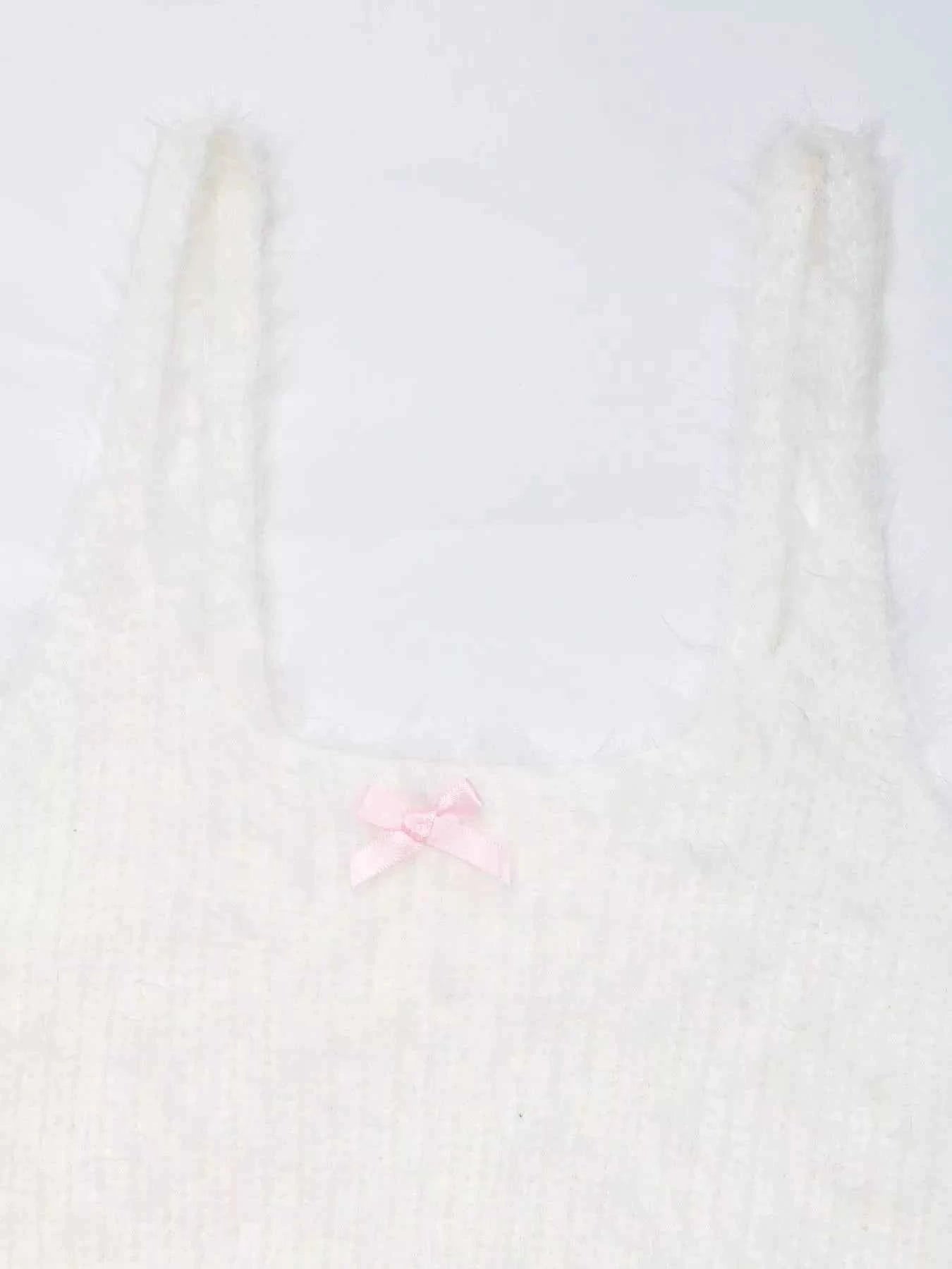 Bow Scoop Neck Cropped Cami