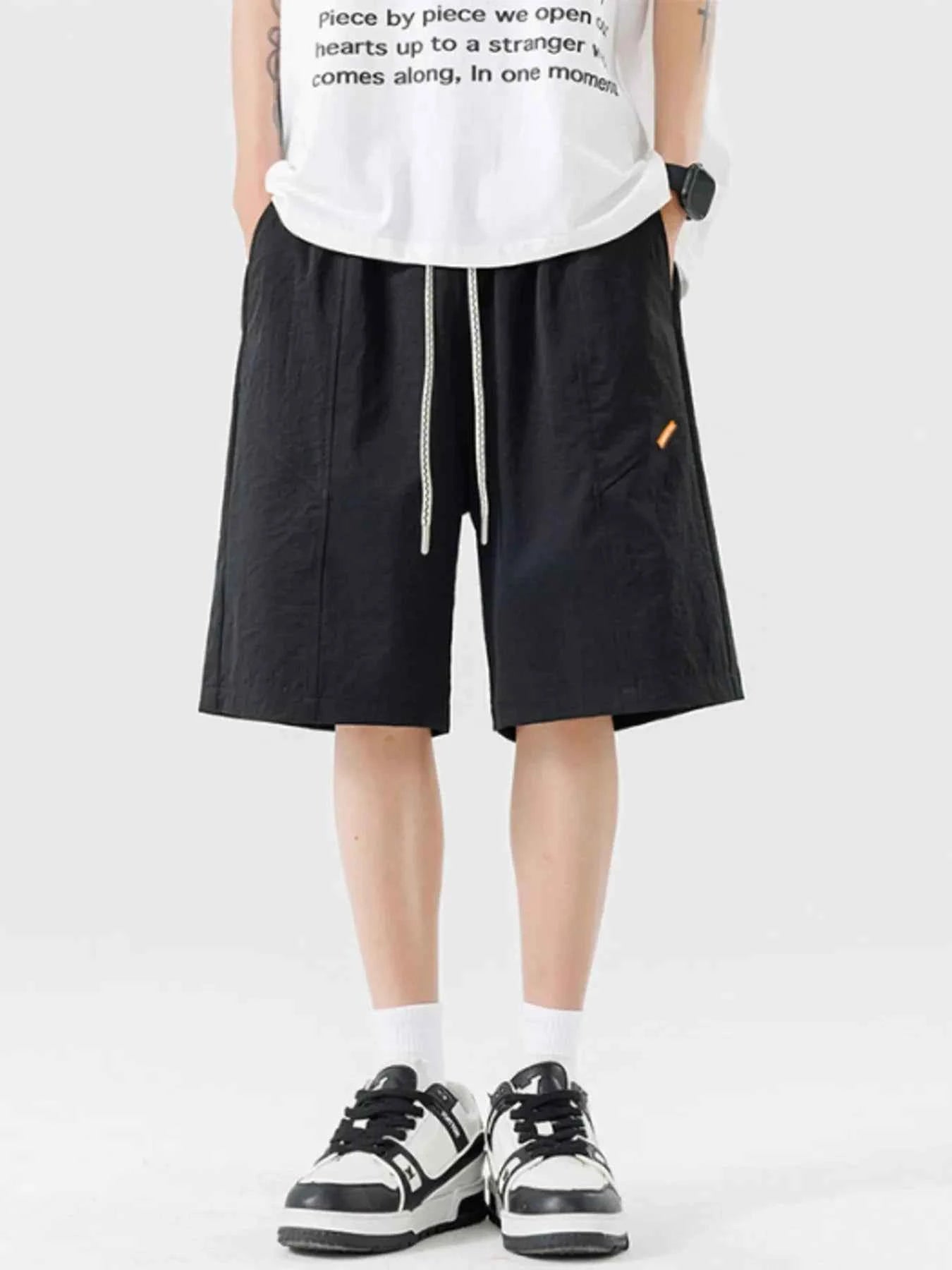 Men's Plus Size Drawstring Wide Leg Shorts