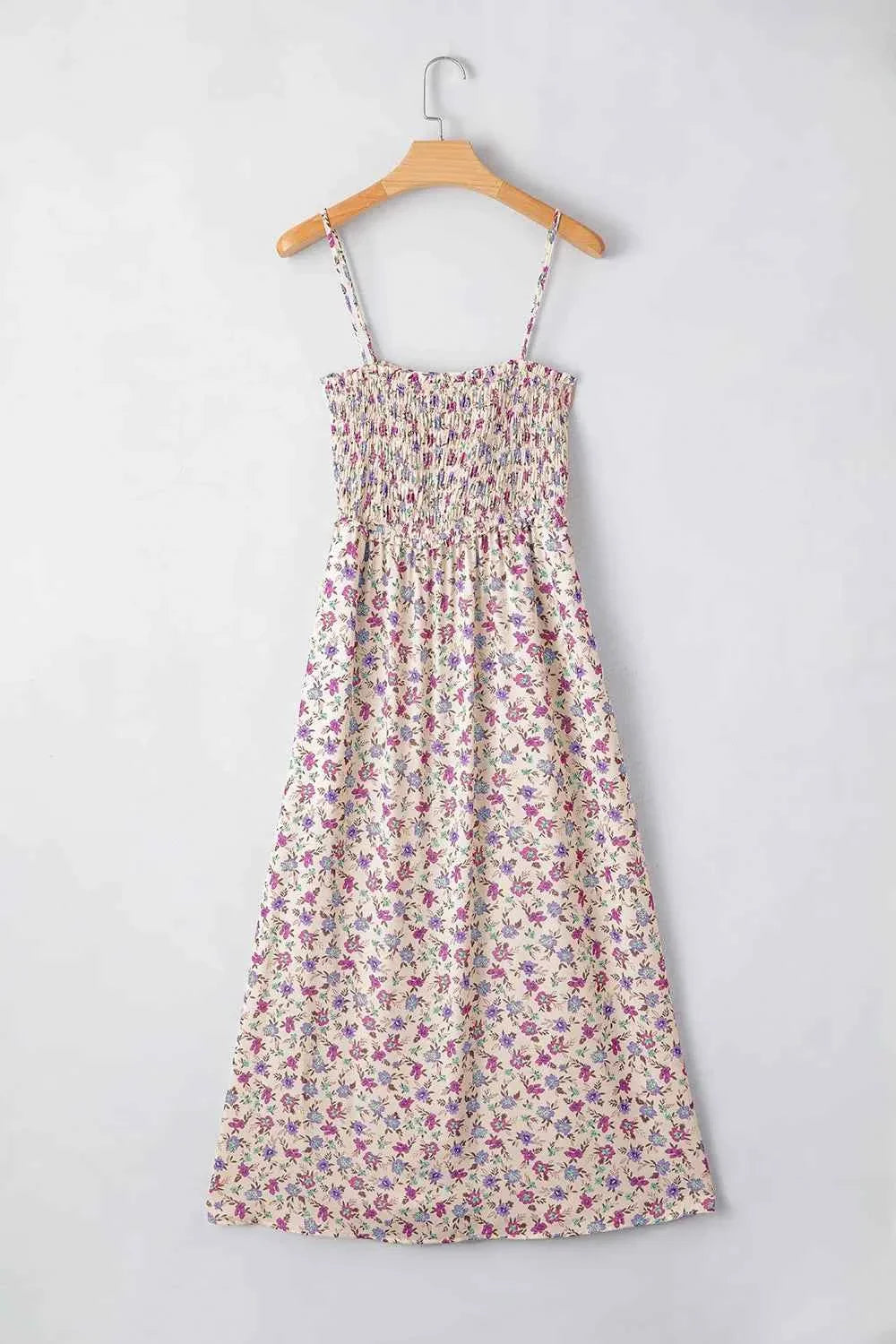 Multicolour Bohemian Ditsy Floral Smocked Fit Flare Sundress