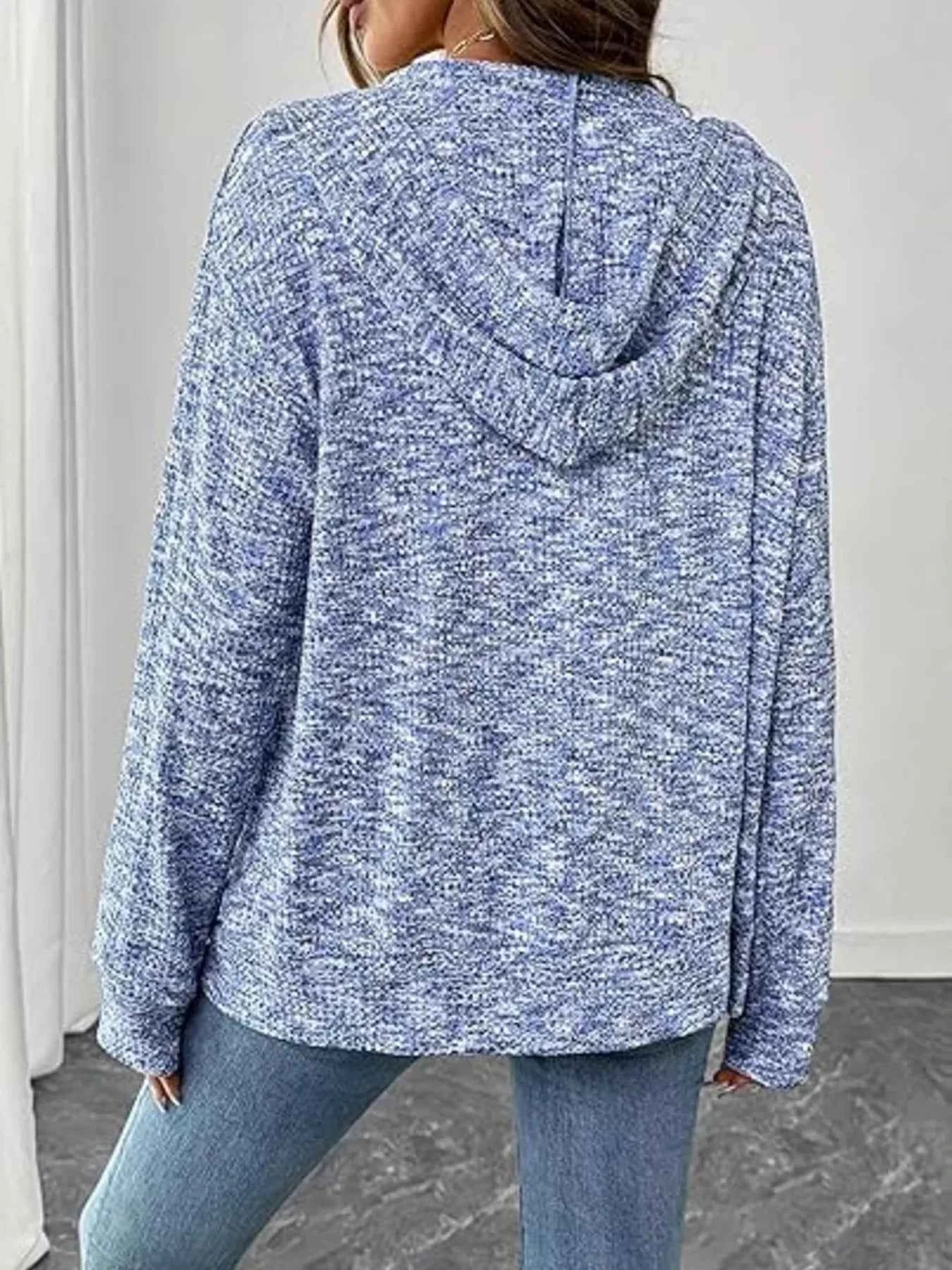 Textured Knit Zip-Up Jacket